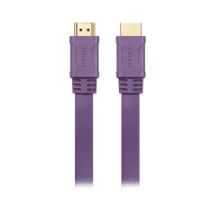 Шнур E-Cable HDMI - HDMI, 1.5м, v1.4, 3D, Hi-Speed, flat-series, purple (EC555113) Шнур E-Cable HDMI - HDMI, 1.5м, v1.4, 3D, Hi-Speed, flat-series, purple (EC555113)
