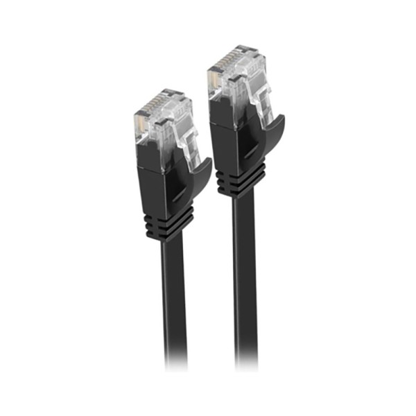 Патч-корд E-Cable, 3м, flat-series, black (EC506016)