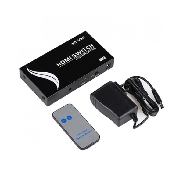 Сплиттер-переключатель HDMI 2x4 Mt-Viki MT-HD2-4 (1080p/2k/4k|165MHz|v.1.4)