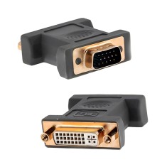 Перехідник Comp гніздо DVI -штекер VGA, gold (CP555519) Перехідник Comp гніздо DVI -штекер VGA, gold (CP555519)