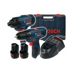 Набор инструмента BOSCH: Дрель-шуруповерт GSR 120-LI + Дрель ударная GDR 120-LI +2 АКБ +ЗП Набор инструмента BOSCH: Дрель-шуруповерт GSR 120-LI + Дрель ударная GDR 120-LI +2 АКБ +ЗП
