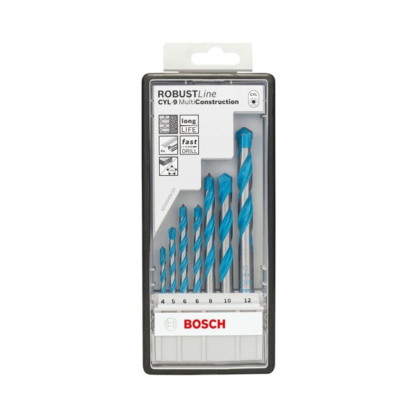 Набір свердел BOSCH CYL-9, 7 шт, 4,0 / 5,0 / 6,0 / 6,0 / 8,0 / 10,0 / 12,0