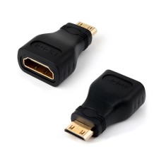 Перехідник Comp штекер mini HDMI - гніздо HDMI, gold (CP555510) Перехідник Comp штекер mini HDMI - гніздо HDMI, gold (CP555510)