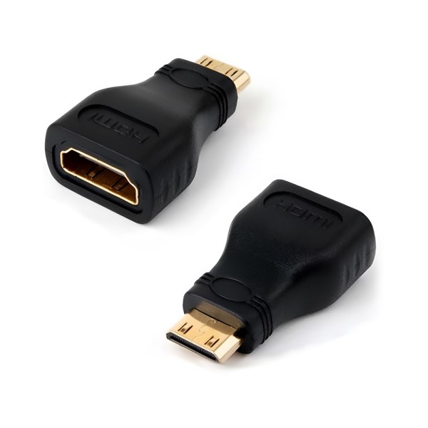 Переходник Comp штекер mini HDMI - гнездо HDMI, gold (CP555510)