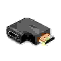 Переходник Comp штекер HDMI - гнездо HDMI, угловой, gold (CP55553)