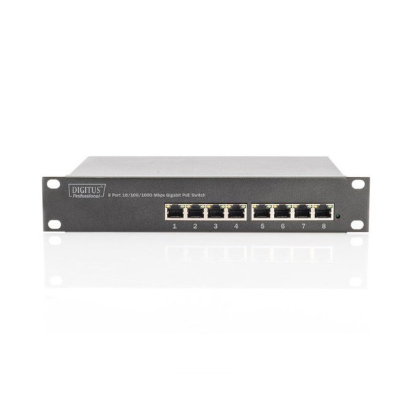 Комутатор DIGITUS DN-95317 Gigabit Ethernet 8x10/100/1000Mbps RJ45 POE, 10
