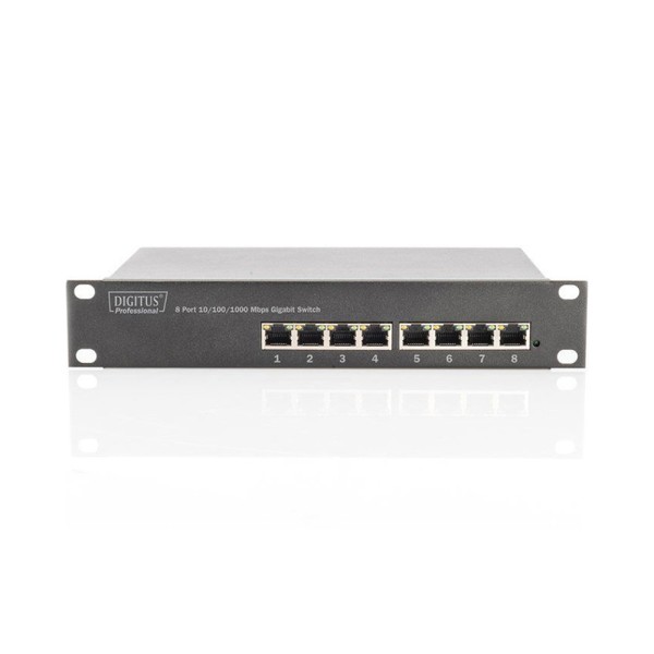 Комутатор DIGITUS DN-80114 Gigabit Ethernet 8x10/100/1000Mbps RJ45, 10