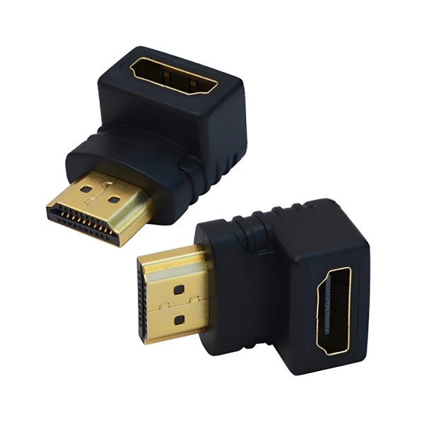 Перехідник Comp штекер HDMI - гніздо HDMI, кутовий, gold (CP55551)