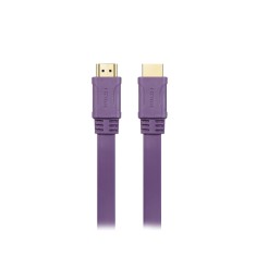 Шнур E-Cable HDMI - HDMI, 0.5м, v1.4, 3D, Hi-Speed, flat-series, purple (EC55511) Шнур E-Cable HDMI - HDMI, 0.5м, v1.4, 3D, Hi-Speed, flat-series, purple (EC55511)