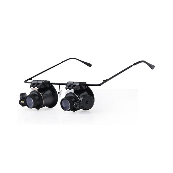 Лупа-окуляри бінокулярна Magnifier 9892A-II, збіль.- 20Х з Led