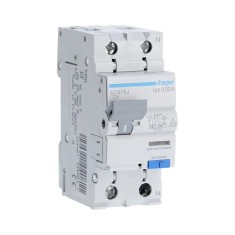 Дифавтомат Hager 1+N С25/30mA 6кА тип-A AD975J Дифавтомат Hager 1+N С25/30mA 6кА тип-A AD975J