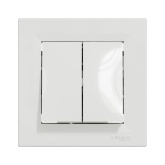Вимикач Schneider Electric ASFORA EPH0600121 2-кл. білий прохідний Вимикач Schneider Electric ASFORA EPH0600121 2-кл. білий прохідний