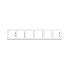 Рамка Schneider Electric ASFORA EPH5800621 6-місна горизонтальна біла Рамка Schneider Electric ASFORA EPH5800621 6-місна горизонтальна біла