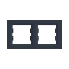 Рамка Schneider Electric EPH5800271 Asfora 2 пости антрацит горизонтальна Рамка Schneider Electric EPH5800271 Asfora 2 пости антрацит горизонтальна