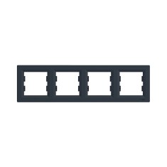 Рамка Schneider Electric EPH5800471 Asfora 4 пости антрацит горизонтальна Рамка Schneider Electric EPH5800471 Asfora 4 пости антрацит горизонтальна