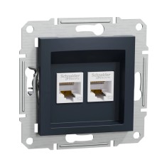 Розетка Schneider Electric EPH4400171 Asfora комп'ютерна антрацит пластик для врізного монтажу Розетка Schneider Electric EPH4400171 Asfora комп'ютерна антрацит пластик для врізного монтажу