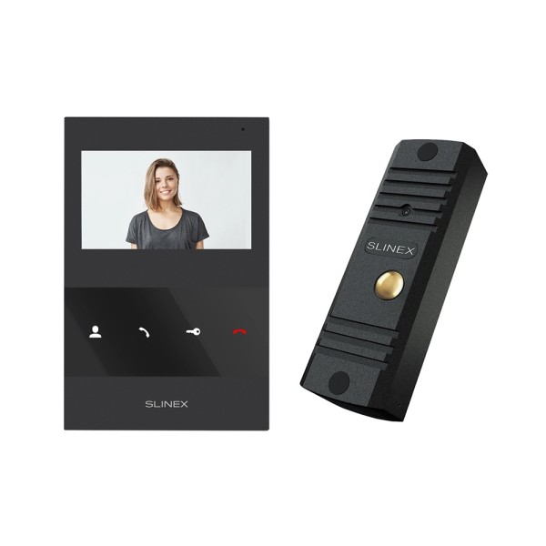 Комплект відеодомофона Slinex ML-16HD(Black)+SQ-04M(Black)
