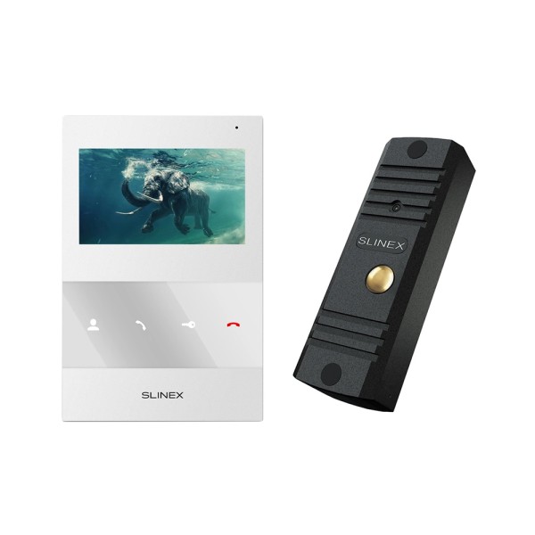 Комплект відеодомофона Slinex ML-16HD(Black)+SQ-04M(White)