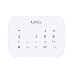 Клавиатура U-Prox Keypad G4 White беспроводная сенсорная для четырех групп Клавиатура U-Prox Keypad G4 White беспроводная сенсорная для четырех групп
