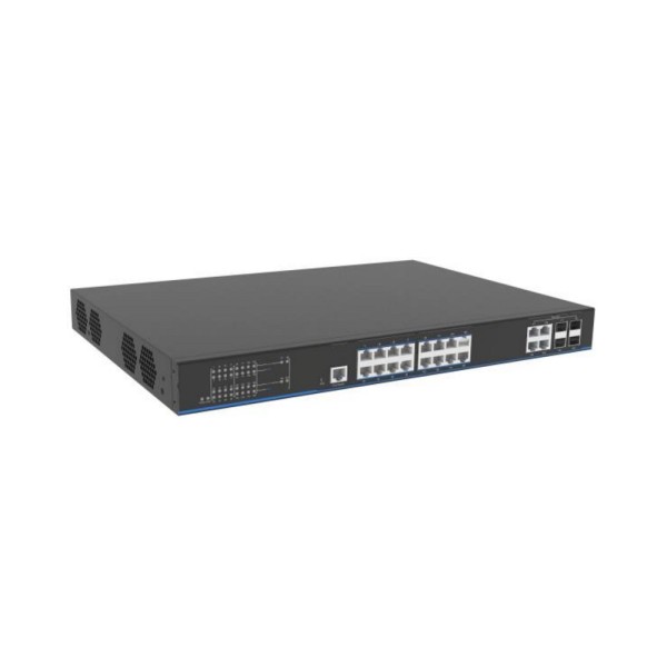 Комутатор UTEPO UTP3328TS-PSB-L2 24-портовий гігабітний L2 керований PoE+