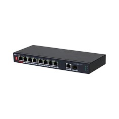 Коммутатор Dahua DH-PFS3110-8ET1GT1GF-96 10-портовый неуправляемый настольный с 8-портовым PoE Коммутатор Dahua DH-PFS3110-8ET1GT1GF-96 10-портовый неуправляемый настольный с 8-портовым PoE