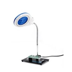 Лампа-лупа YIHUA-628A LED, 5 диоптрии, диам.-90мм на подставке + держатель для плат Лампа-лупа YIHUA-628A LED, 5 диоптрии, диам.-90мм на подставке + держатель для плат