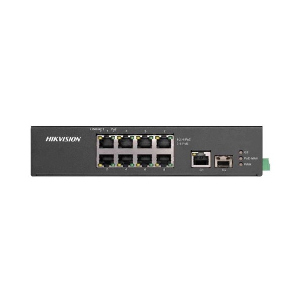 Комутатор Hikvision DS-3T0310HP-E/HS 8-портовий некерований POE