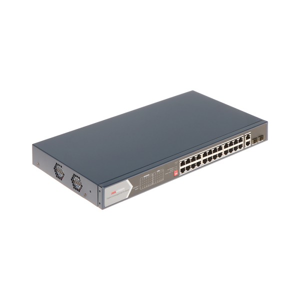 Комутатор Hikvision DS-3E0528HP-E 24-портовий некерований Hi-PoE