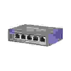 Коммутатор Hikvision DS-3E0105P-E(B) 4-портовый неуправляемый POE