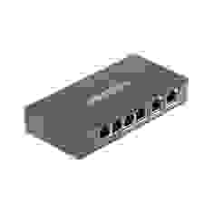 Коммутатор Hikvision DS-3E0106P-E/M 4-канальный Ethernet неуправляемый POE