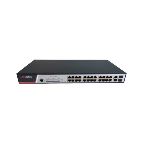 Коммутатор Hikvision DS-3E2326P управляемый PoE с 24 портами Fast Ethernet